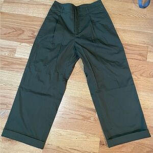 Uniqlo Dark Green Cotton Stretch Dress Pants Women’s Size 8